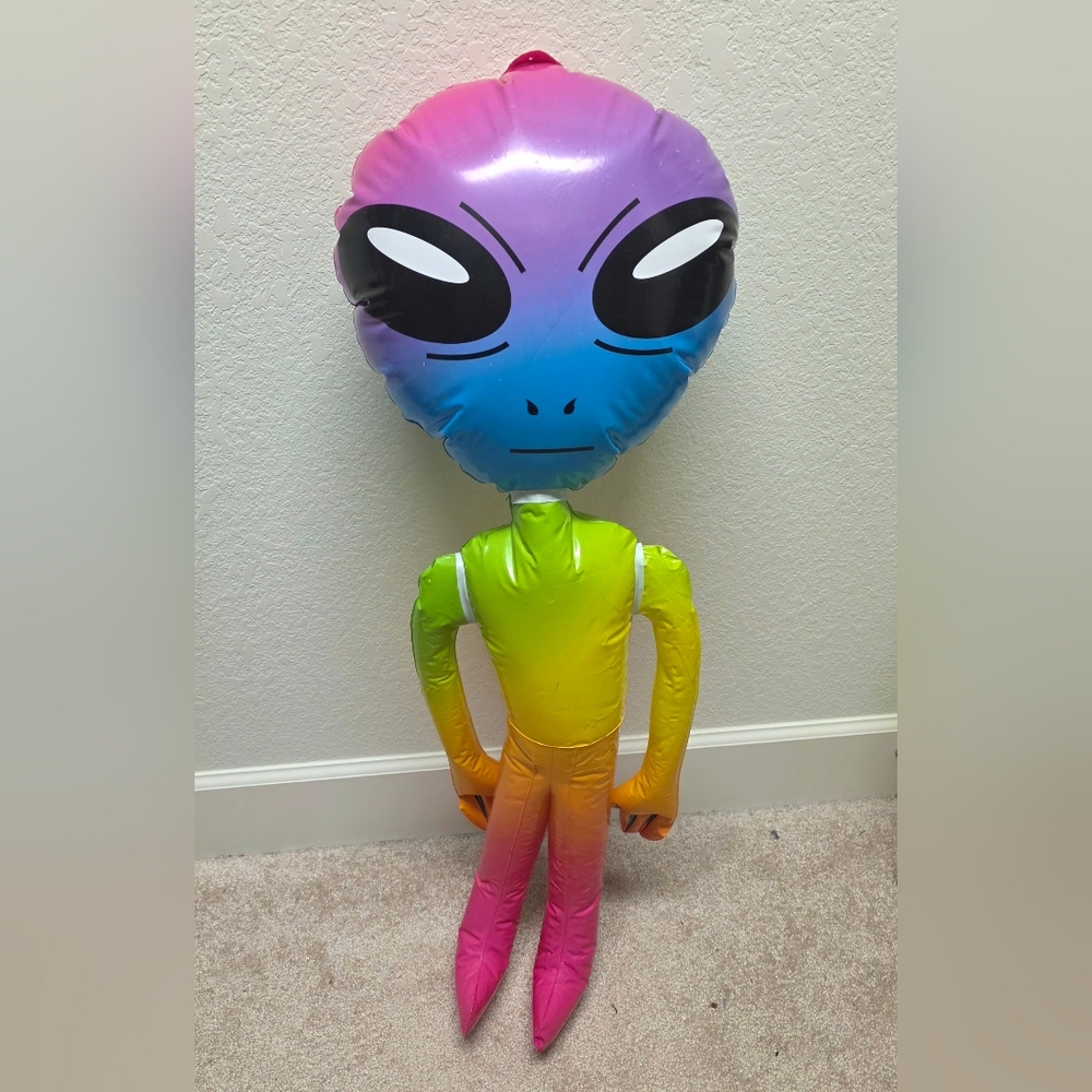 Inflatable Rainbow Alien